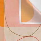 mid century geometry yellow circles abstract art Wall Tapestry Gallery Image 3
