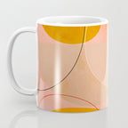 mid century geometry yellow circles abstract art Coffee Mug Gallery Image 3