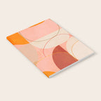 mid century geometry yellow circles abstract art Notebook Gallery Image 2
