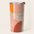 mid century geometry yellow circles abstract art Travel Mug Gallery Image 2