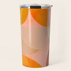mid century geometry yellow circles abstract art Travel Mug Gallery Image 1