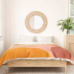 mid century geometry yellow circles abstract art Duvet Cover Gallery Image 3