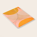 mid century geometry yellow circles abstract art Notebook Gallery Image 3