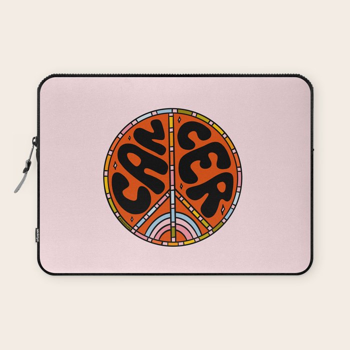 Cancer Peace Sign Laptop Sleeve Gallery Image 1