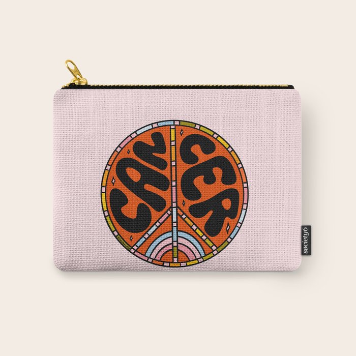 Cancer Peace Sign Carry All Pouch Gallery Image 1