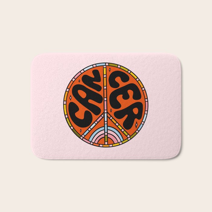 Cancer Peace Sign Bath Mat Gallery Image 1