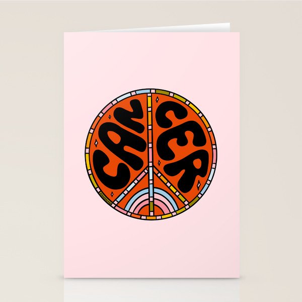 Cancer Peace Sign Stationery Card Gallery Image 2