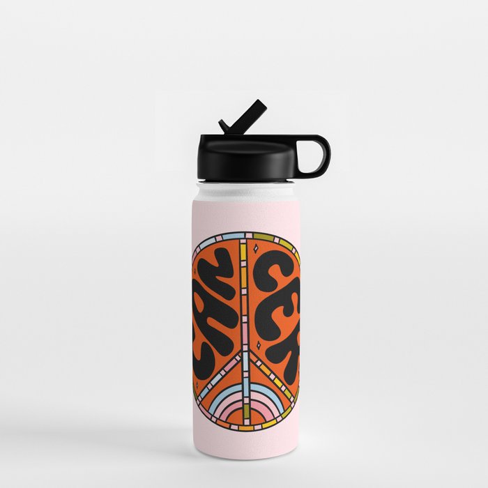 Cancer Peace Sign Water Bottle Gallery Image 1