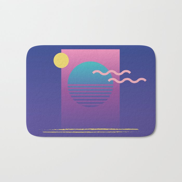 Memphis Pattern 36 / 80s - 90s Retro Bath Mat Gallery Image 1