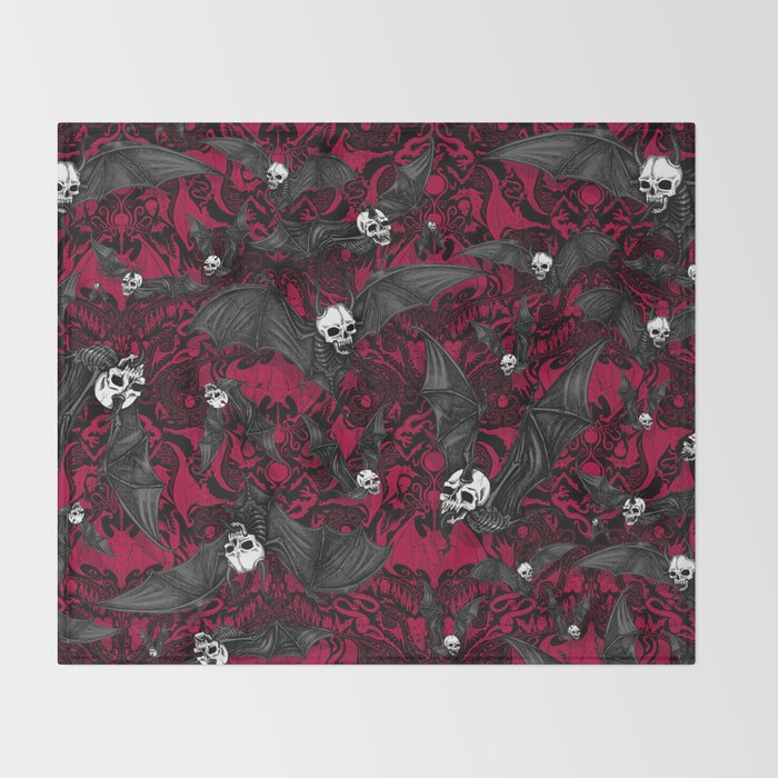 Skelebats - Blood Bath Throw Blanket Gallery Image 2
