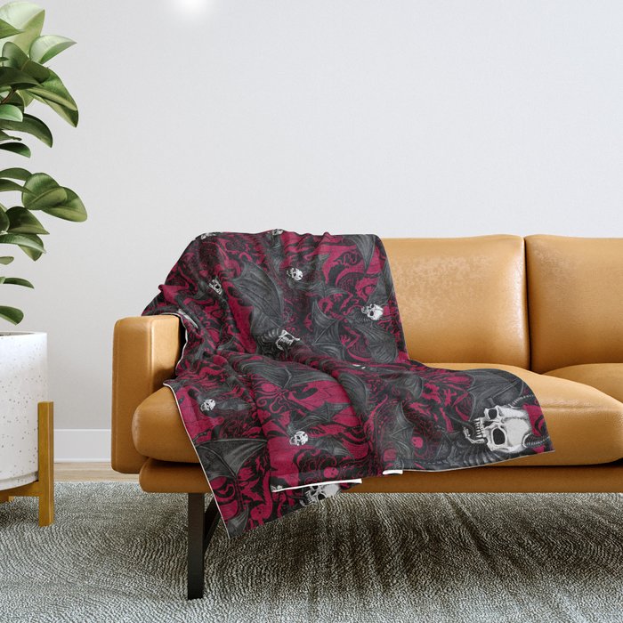 Skelebats - Blood Bath Throw Blanket Gallery Image 1