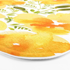 Watercolor California poppies (Quad set, #1) Bath Mat Gallery Image 3