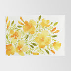 Watercolor California poppies (Quad set, #1) Rug Gallery Image 2