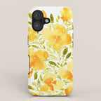 Watercolor California poppies (Quad set, #1) iPhone Case Gallery Image 1