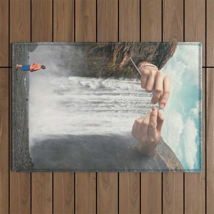 Knitted Waterfall - Crochet Outdoor Rug Gallery Image 1