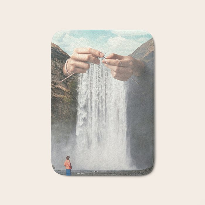 Knitted Waterfall - Crochet Bath Mat Gallery Image 1