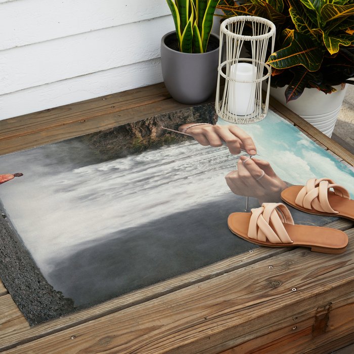 Knitted Waterfall - Crochet Outdoor Rug Gallery Image 2
