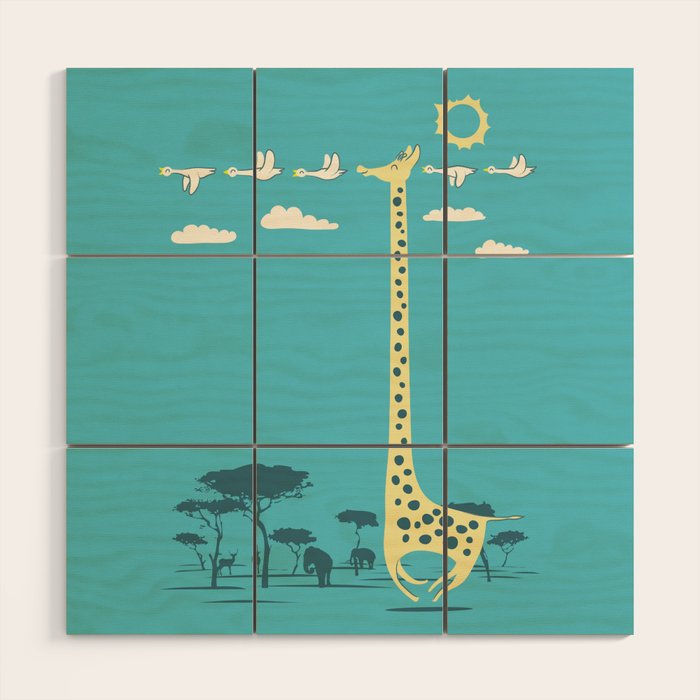 I'm like a bird (blue) Wood Wall Art Gallery Image 1