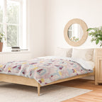 Feel the Cosmic Yoga Balance pink Duvet Cover Gallery Image 2