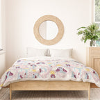 Feel the Cosmic Yoga Balance pink Duvet Cover Gallery Image 3