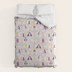 Feel the Cosmic Yoga Balance pink Duvet Cover Gallery Image 6