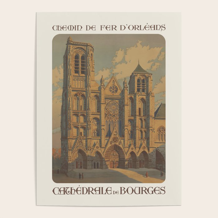 Bourges France Vintage Travel Poster, 1920s Poster Gallery Image 1