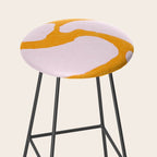Abstract in Yellow and Cream Stool Gallery Image 2