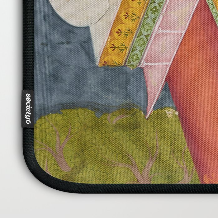 Dhanasri Ragini Antique Indian Painted Illustration Princess Pavilion Laptop Sleeve Gallery Image 3
