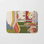 Dhanasri Ragini Antique Indian Painted Illustration Princess Pavilion Bath Mat Gallery Image 1