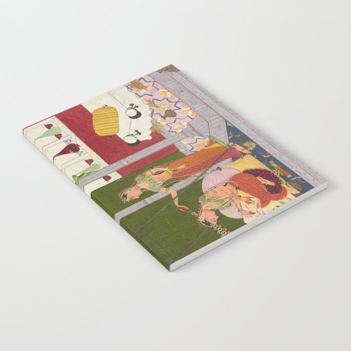 Dhanasri Ragini Antique Indian Painted Illustration Princess Pavilion Notebook Gallery Image 1