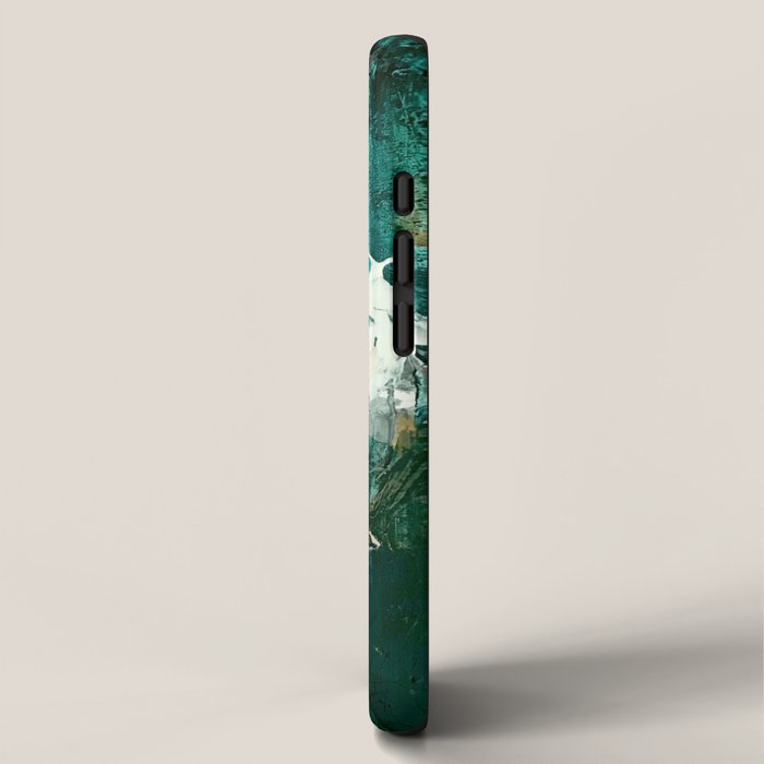 Meditate [2]: a vibrant, colorful abstract piece in bright green, teal, pink, orange, and white iPhone Case Gallery Image 2