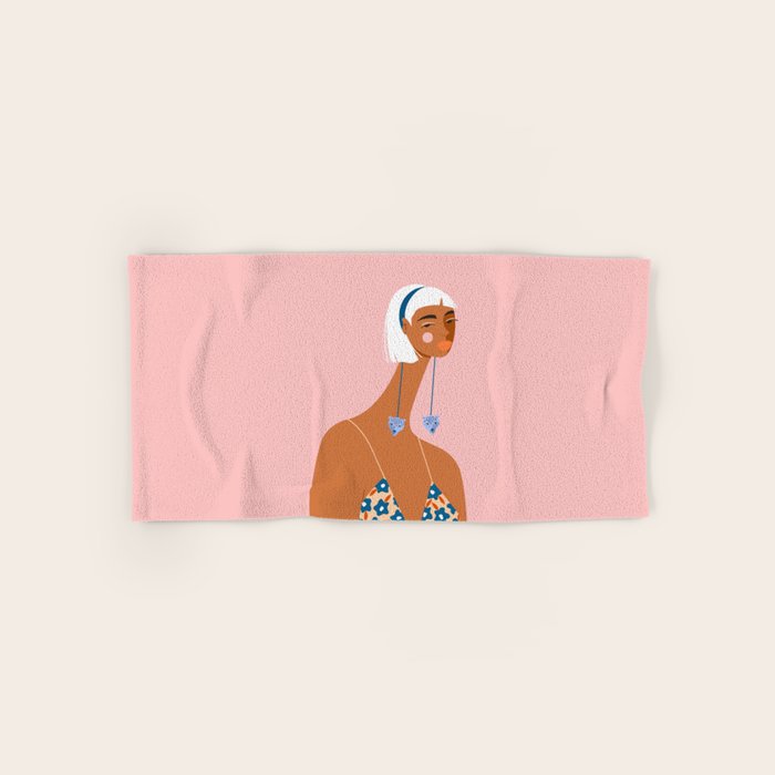 Cheetah Earrings Bath Towel Gallery Image 1