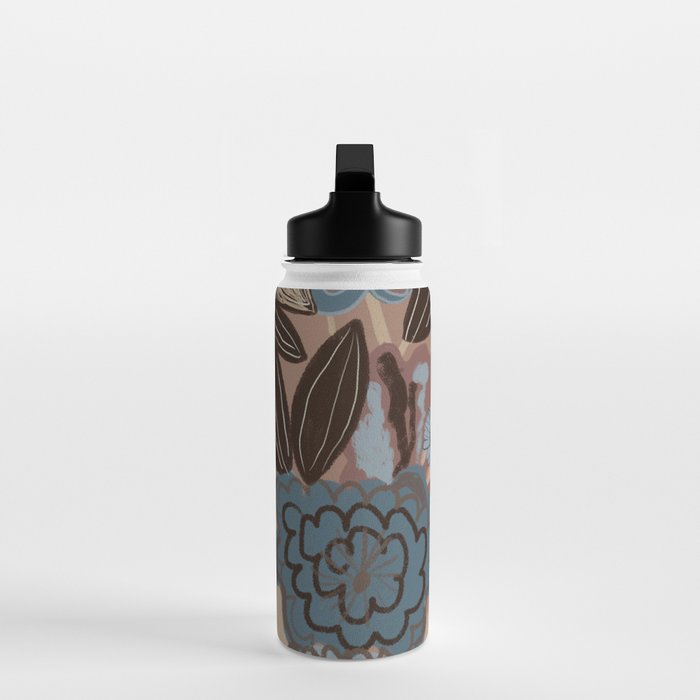 Flowers Inspired by PANTONE 17 1230 Mocha Mousse Water Bottle Gallery Image 3
