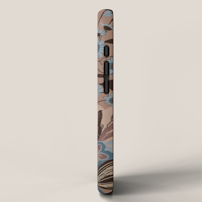 Flowers Inspired by PANTONE 17 1230 Mocha Mousse iPhone Case Gallery Image 2