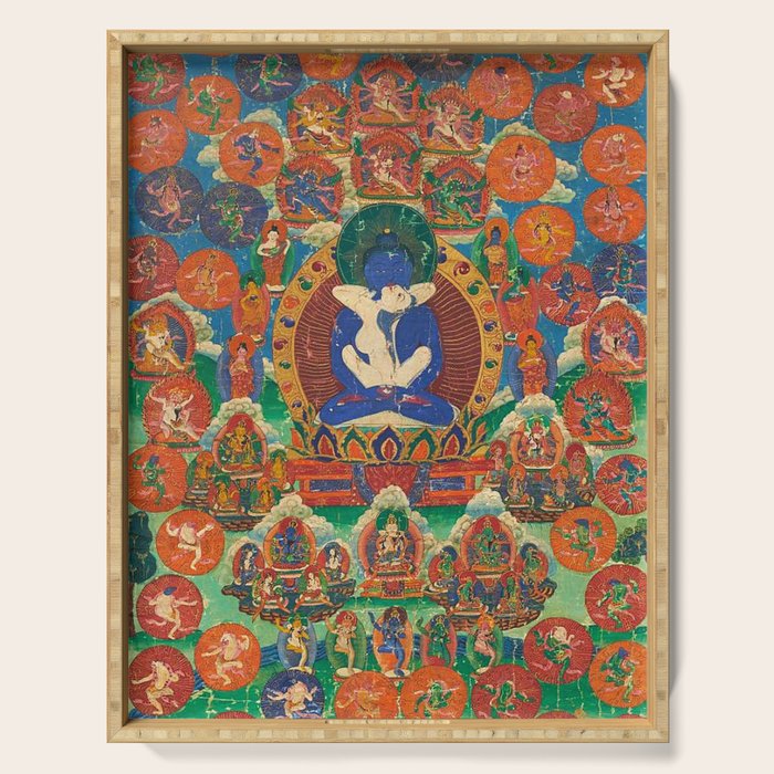 Mahayana Buddhist Samantabhadra Yab Yum Serving Tray Gallery Image 1