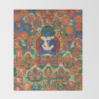 Mahayana Buddhist Samantabhadra Yab Yum Throw Blanket Gallery Image 2