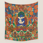 Mahayana Buddhist Samantabhadra Yab Yum Wall Tapestry Gallery Image 4
