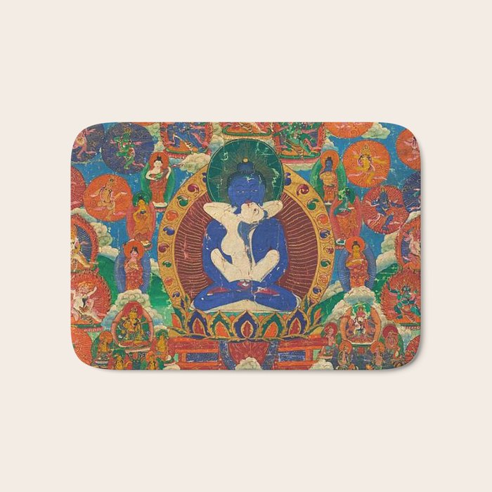Mahayana Buddhist Samantabhadra Yab Yum Bath Mat Gallery Image 1