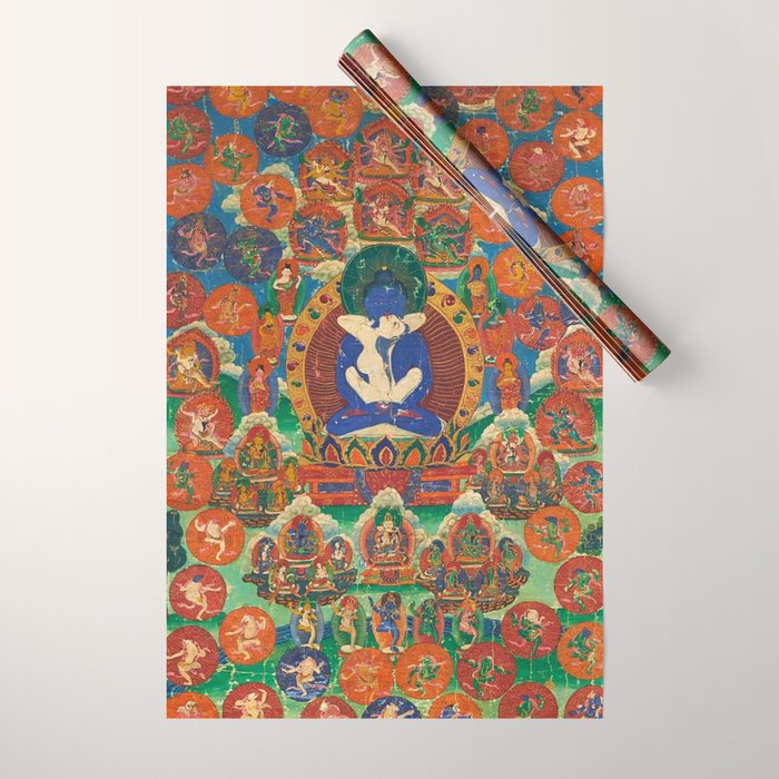 Mahayana Buddhist Samantabhadra Yab Yum Wrapping Paper Gallery Image 1