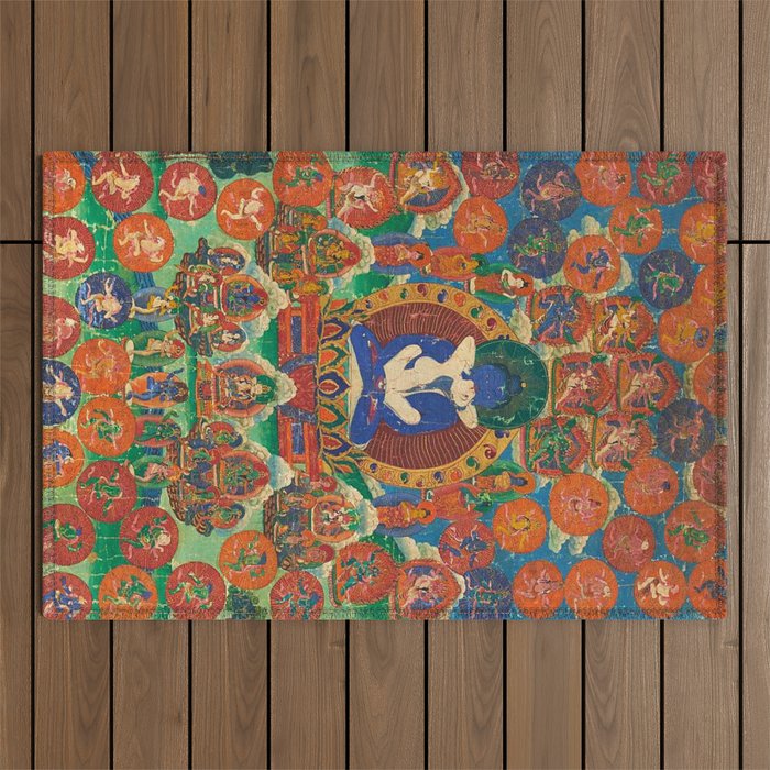 Mahayana Buddhist Samantabhadra Yab Yum Outdoor Rug Gallery Image 1