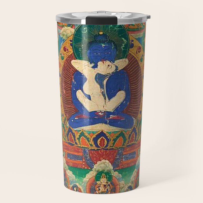Mahayana Buddhist Samantabhadra Yab Yum Travel Mug Gallery Image 1