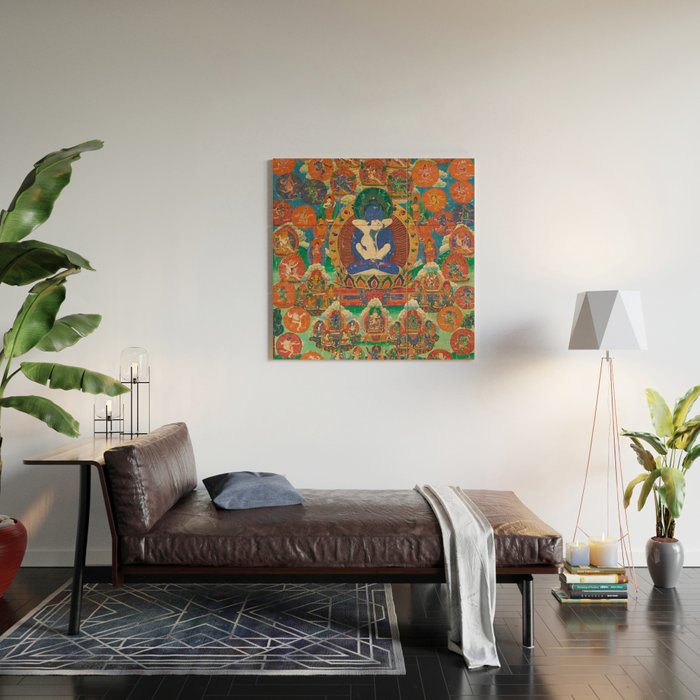 Mahayana Buddhist Samantabhadra Yab Yum Wood Wall Art Gallery Image 2