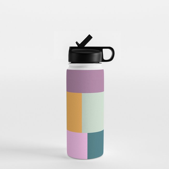 Playful Colorful Shapes 21  Water Bottle Gallery Image 1