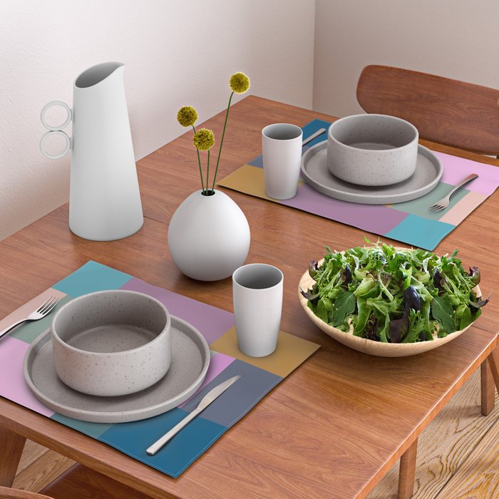Playful Colorful Shapes 21  Placemat Gallery Image 2