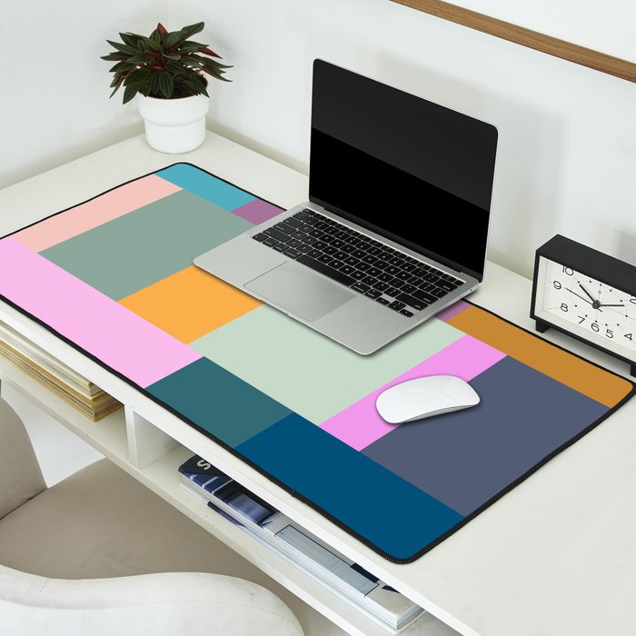 Playful Colorful Shapes 21  Desk Mat Gallery Image 2