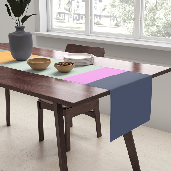 Playful Colorful Shapes 21  Table Runner Gallery Image 2