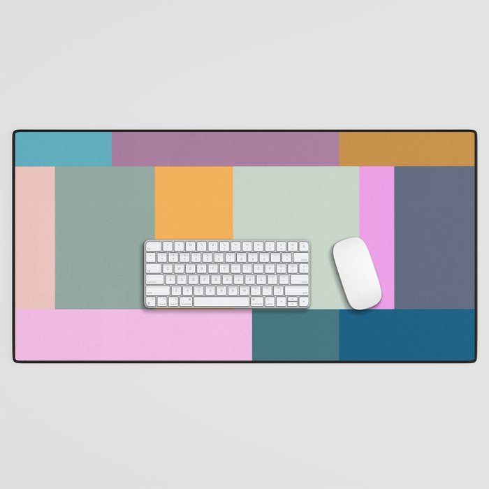 Playful Colorful Shapes 21  Desk Mat Gallery Image 1