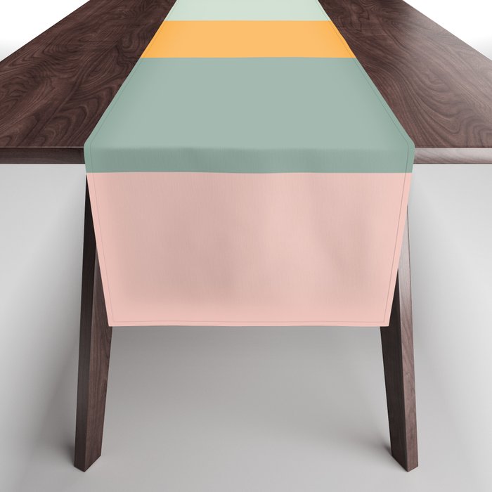 Playful Colorful Shapes 21  Table Runner Gallery Image 1