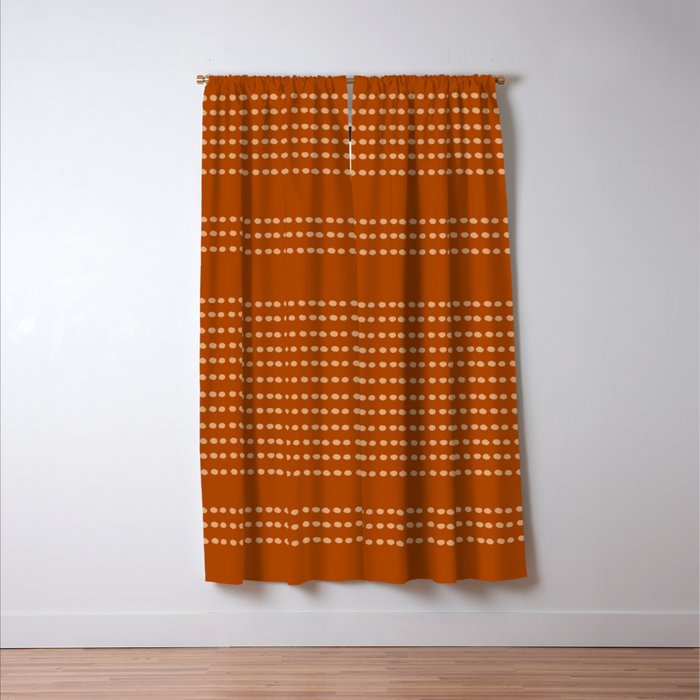Spotted, African Pattern, in Terracotta Window Curtain Gallery Image 3