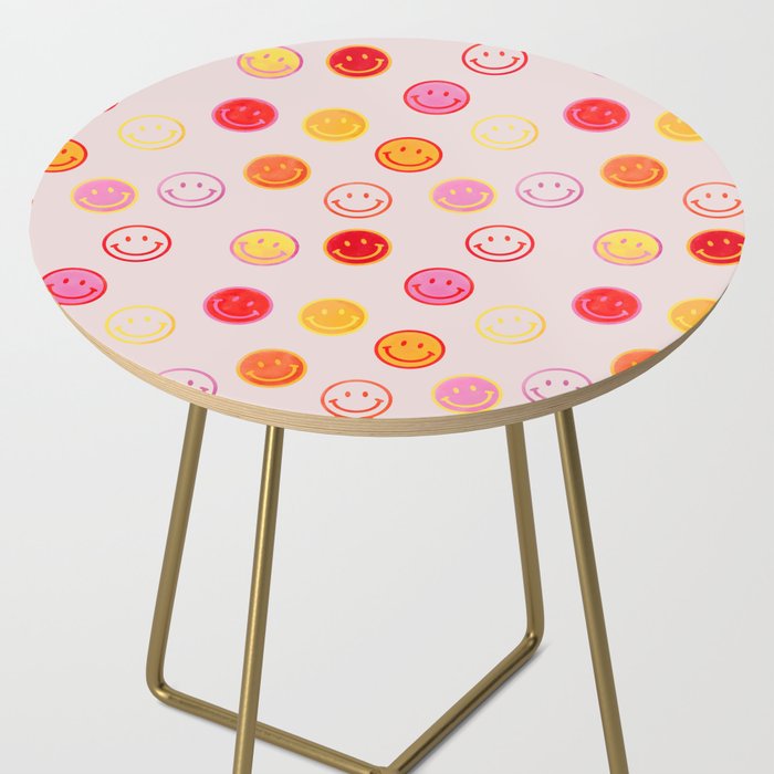 Smiling Faces Pattern Side Table Gallery Image 2